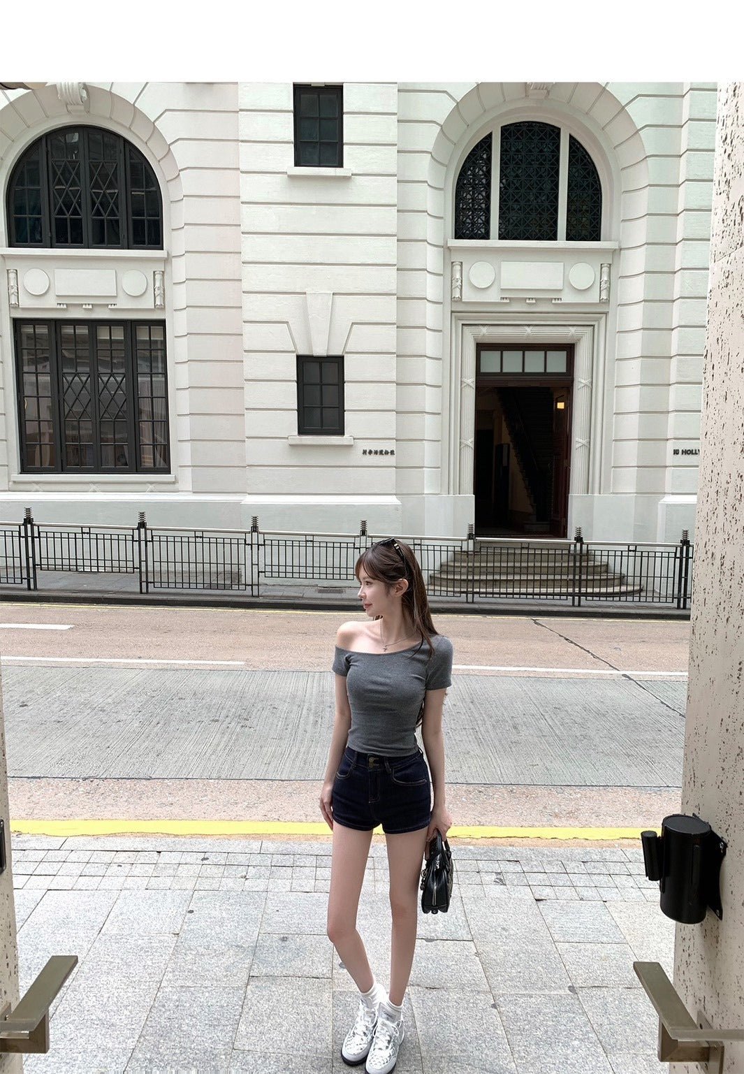 25Oct. 韓女身材豐胯海綿墊原色百搭牛仔短褲