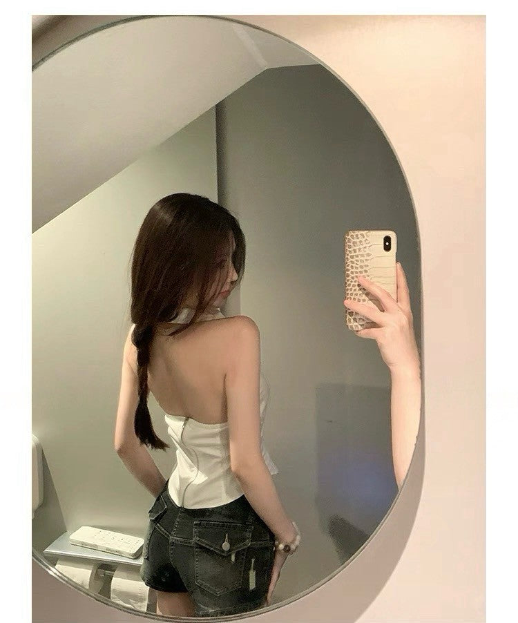 25Aug. 美式復古工裝削肩掛脖背心