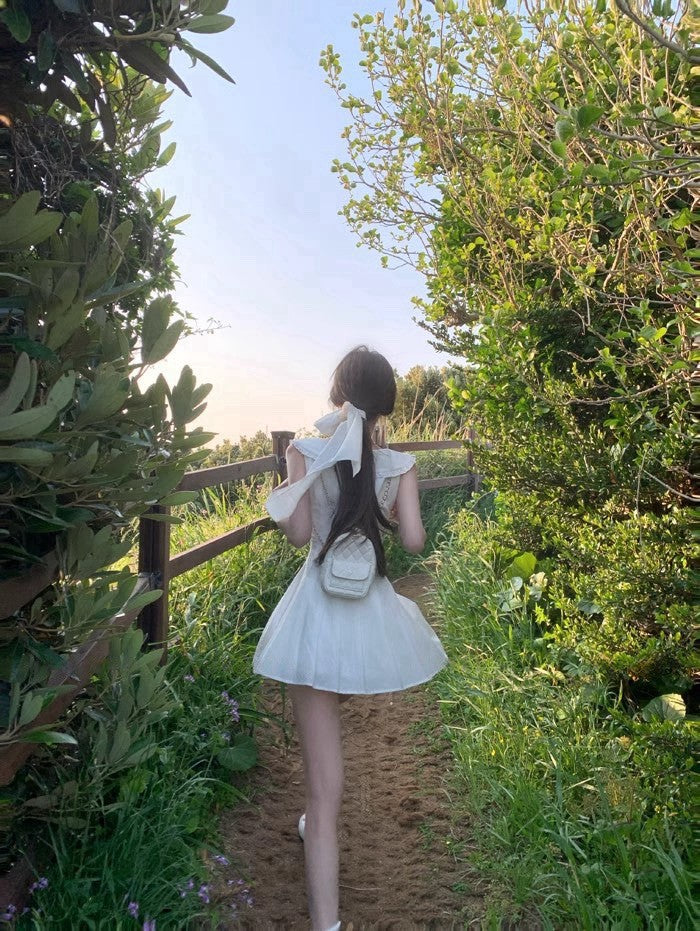 25Aug. 無盡夏萊賽爾棉氣質小白裙 白