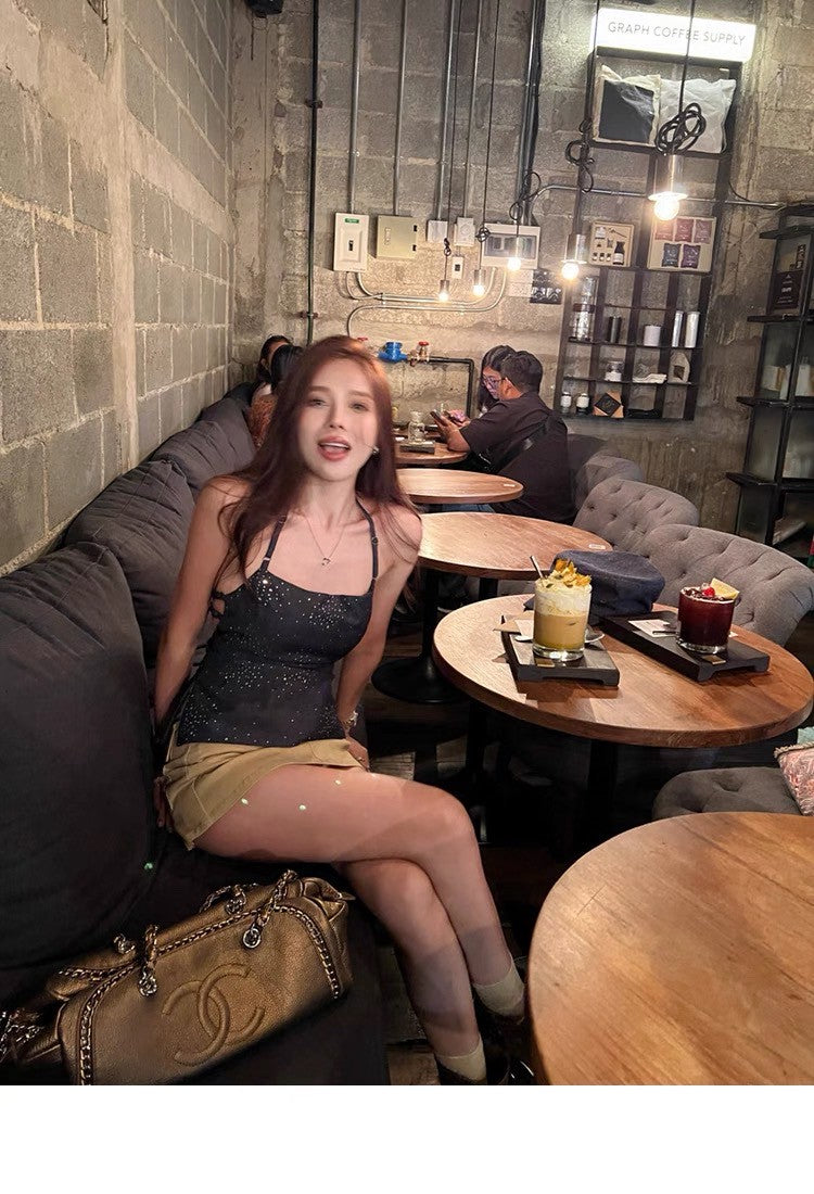 Jun. 落入人魚灣 辣妹縷空帶胸墊背心