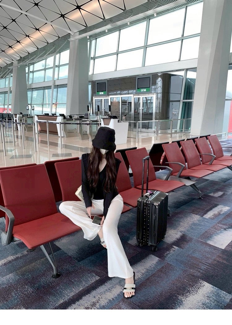 25Aug. 美式居家休閒涼感面膜褲 白