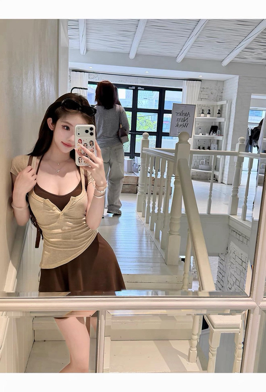 26Jul. 素顏美chic純慾芭蕾裙兩件套 咖色系