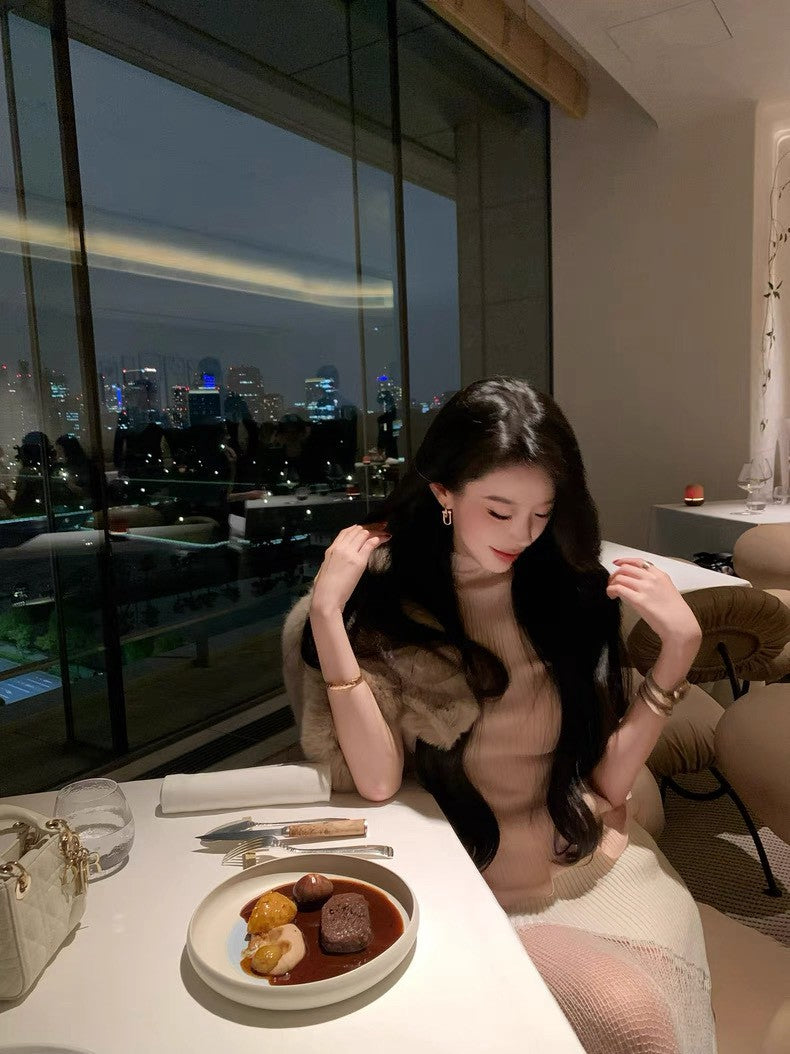 26Jan. Fend*申有娜同款花瓣擺針織背心 粉