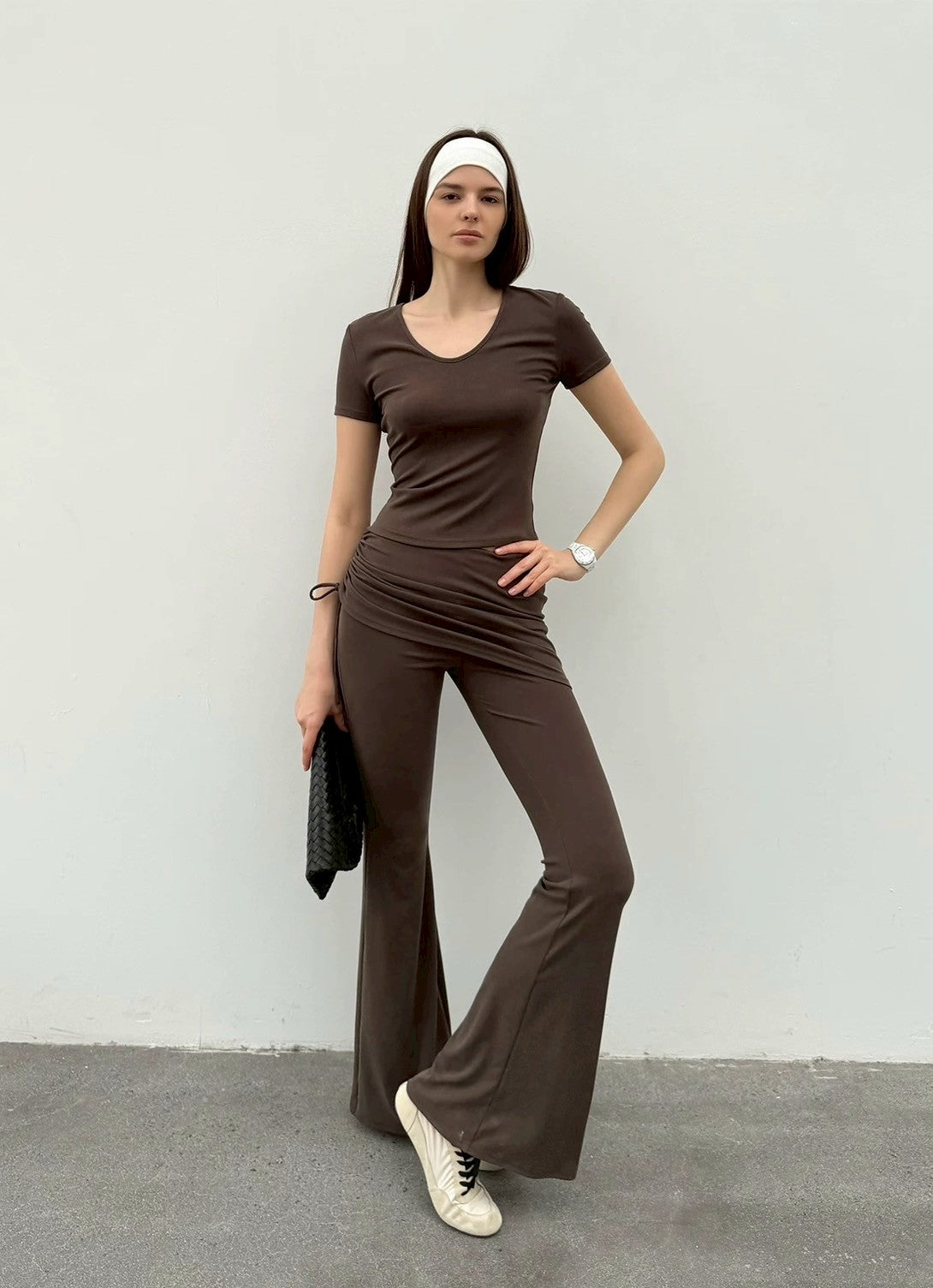 25Jul. 「瘦沒了」簡約韓系休閒系列休閒褲套裝 咖