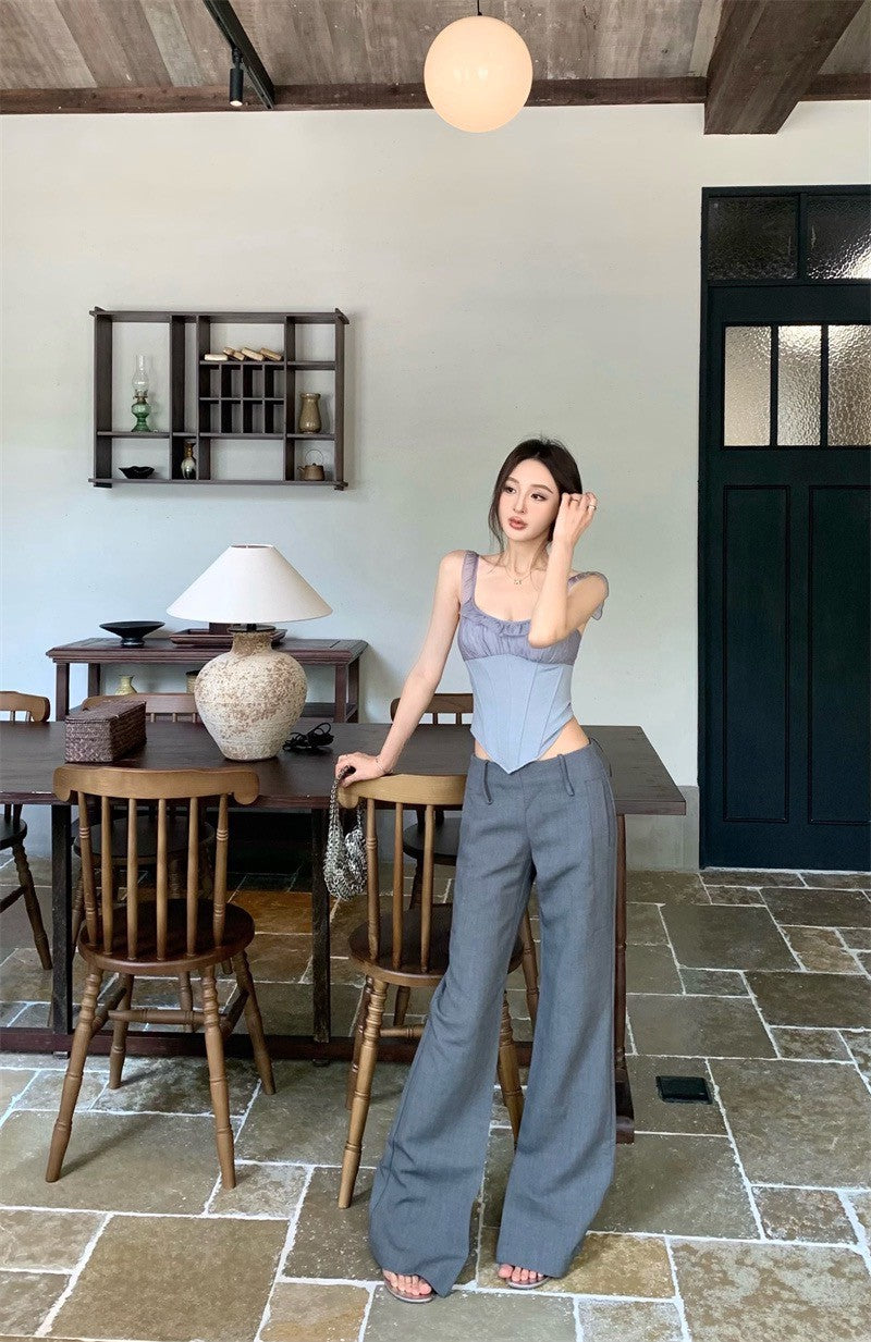 25Jul. 純欲甜妹 宮廷褶皺馬甲背心 空調開衫