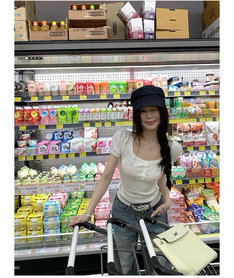 25Nov. 碎落星河鑽閃復古闊腿牛仔褲