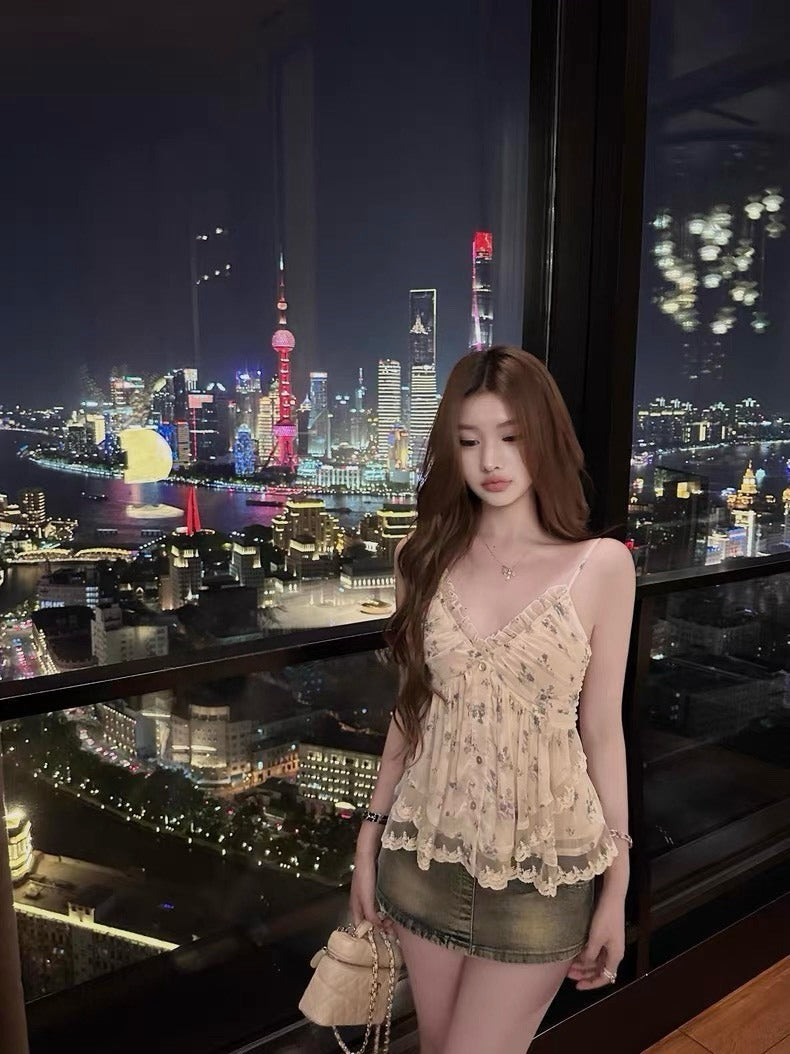 25Oct. 野生model腿復古藍做舊雙褲頭半身裙