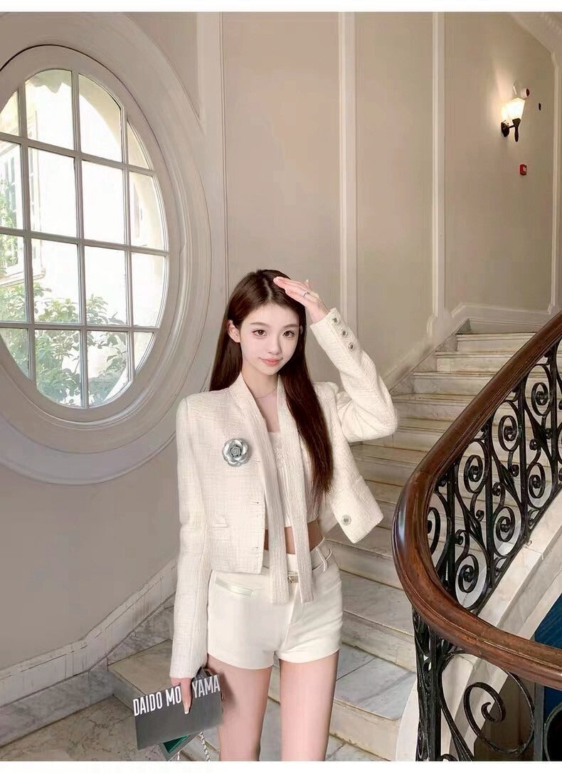 25Oct. 紐約小香千金 粗呢飄帶修身外套