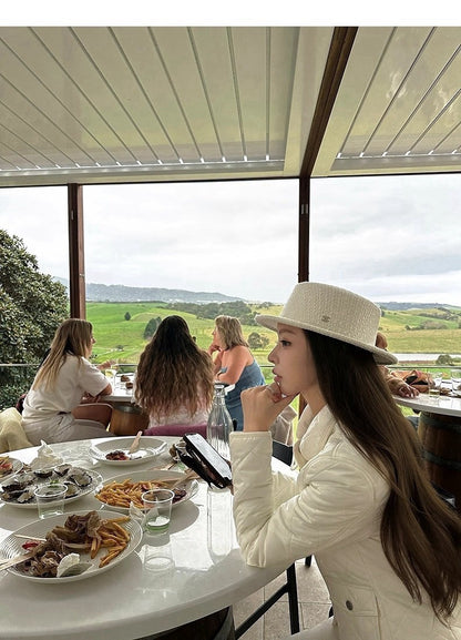 25Dec. Rha1*老錢菱格紋收腰羽絨外套 白