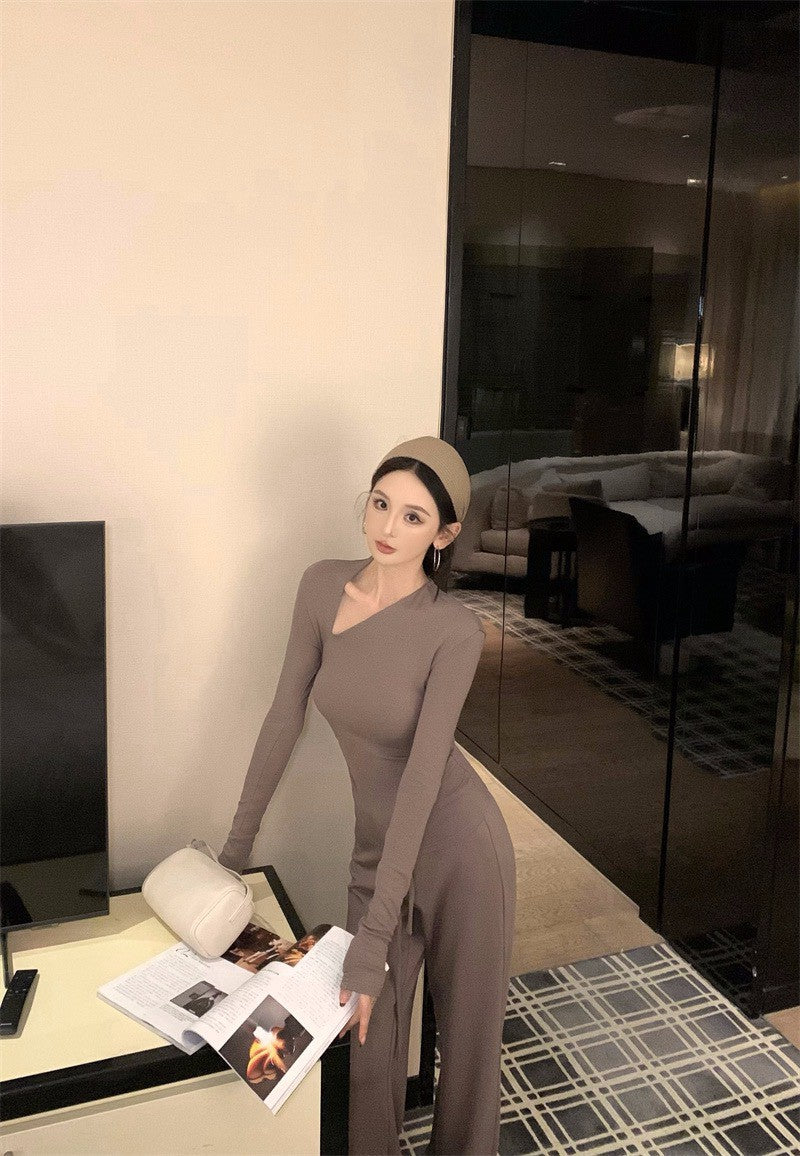 26Jan. 好身材有氧2.0不規則設計感休閒褲/半身裙套裝 卡灰