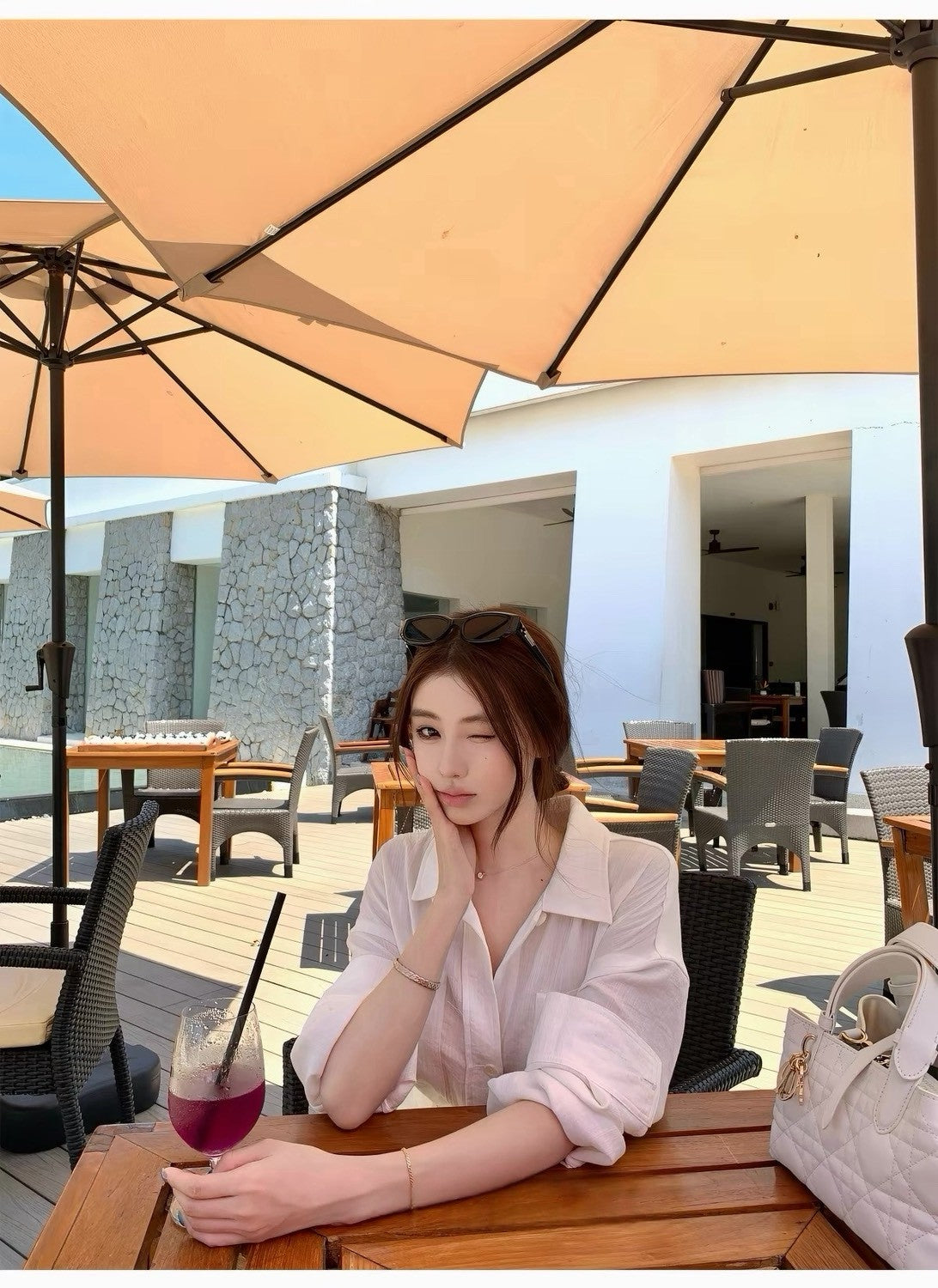 26May. 智感老錢 慵懶棉麻繫帶襯衫 白/卡其
