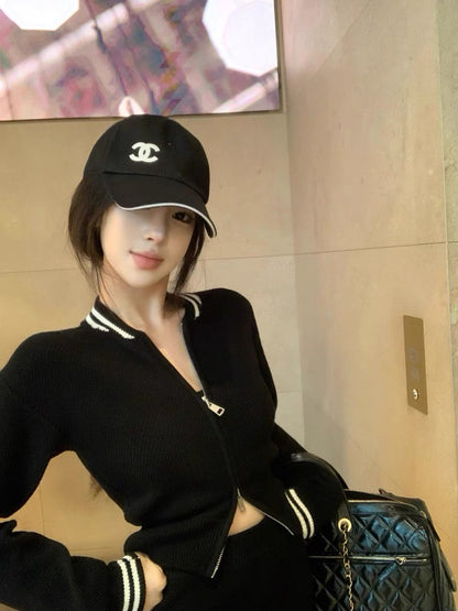 25Oct. 早秋通勤百搭運動半身裙3件套 白/黑