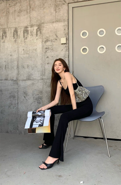 May. 歐美彈力背心連體褲 黑