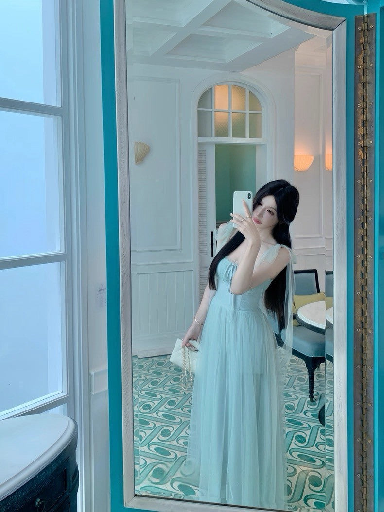 25Aug. 綠野仙蹤薄荷漫綠網紗渡假洋裝