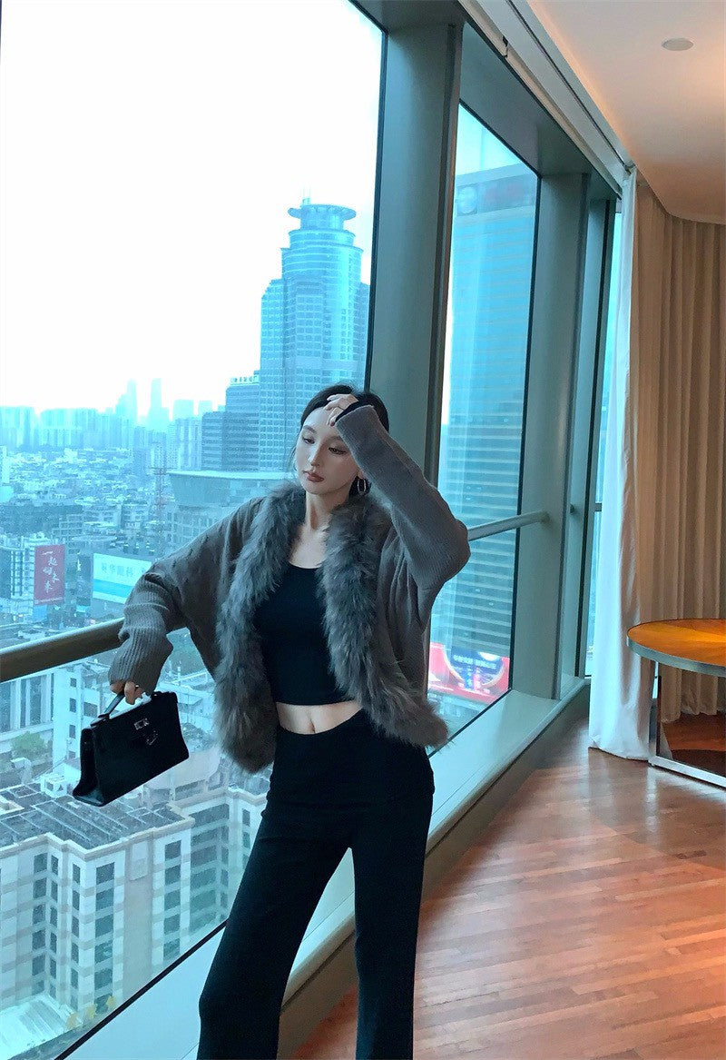 25Dec. 慕斯奶皮糯感毛毛外套 懶人休閒褲套裝 深色系