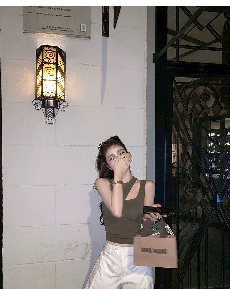 25Aug. Coachella辣妹背心 為音樂節而生！不規則設計感背心 綠