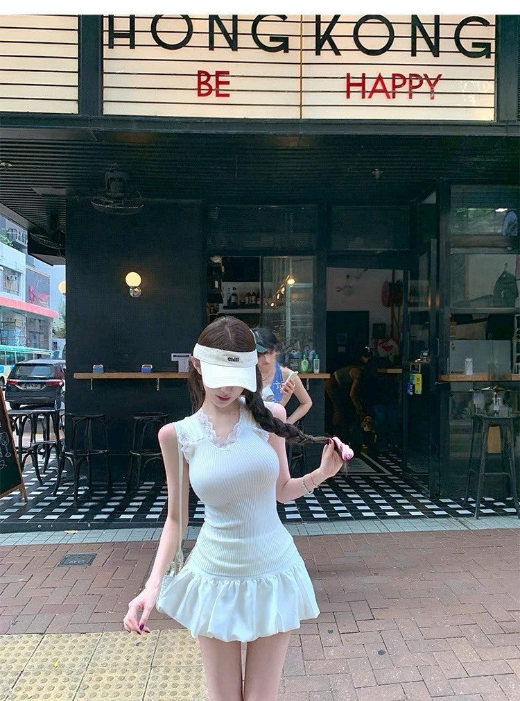 25Sep. 溫柔掛高密不透紗針織蕾絲背心