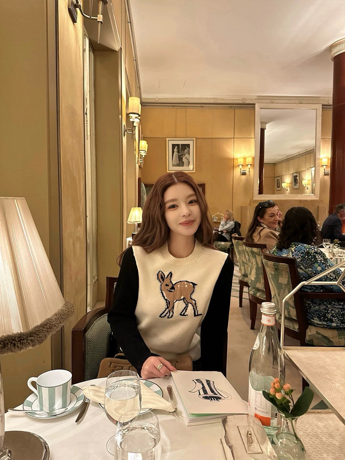 25Dec. 「聖誕小鹿」25羊毛圓領撞色針織上衣