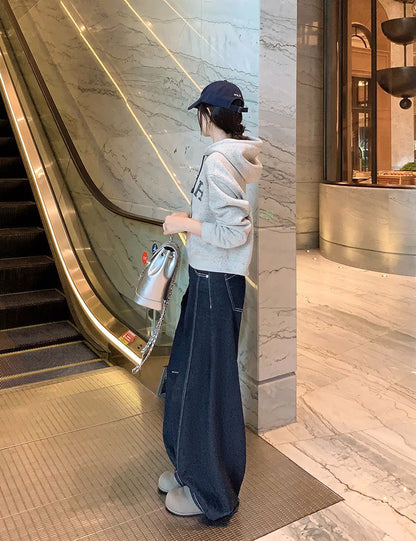 26Apr. 明線雙軌 原色牛仔薄絨彎刀褲