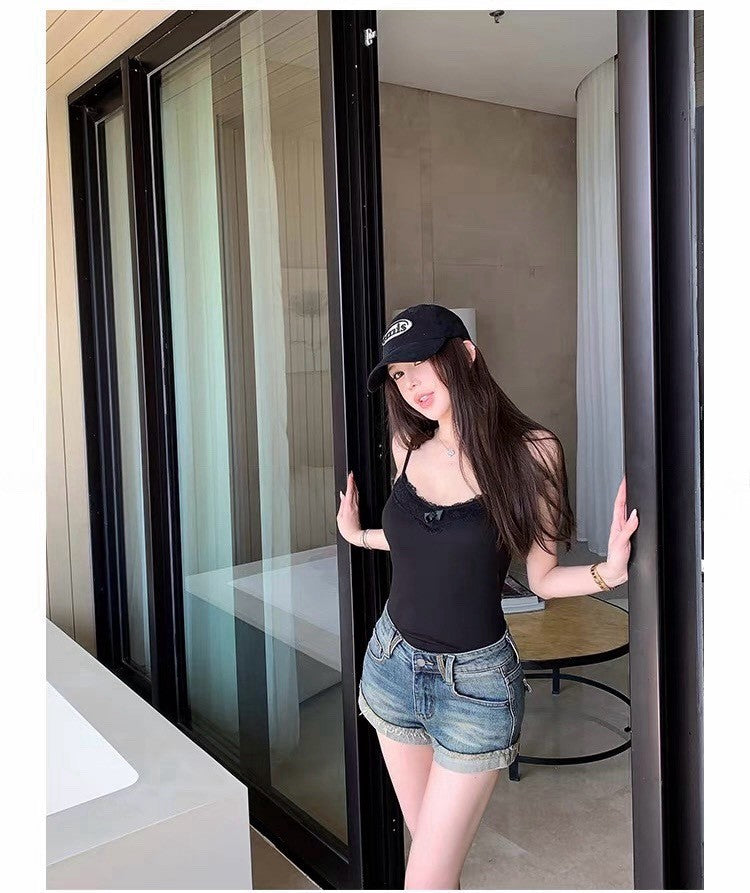 26May. 復古拉滿 破壞感貓鬚紋短褲