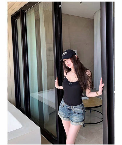 26May. 復古拉滿 破壞感貓鬚紋短褲