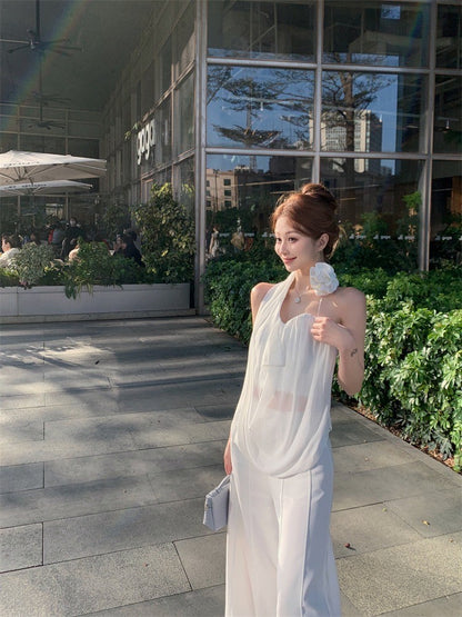 Mar. 玫瑰物語 手作立體花壓褶設計背心上衣 半身裙休閒褲 3版設計