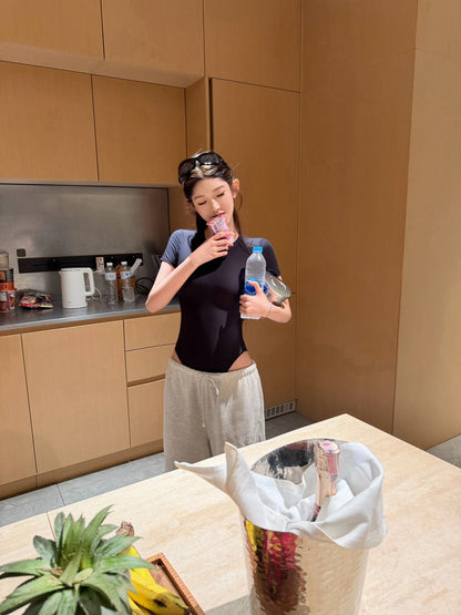 26Apr. 歐美sk1ms 妮味摺角腰連體衣 黑