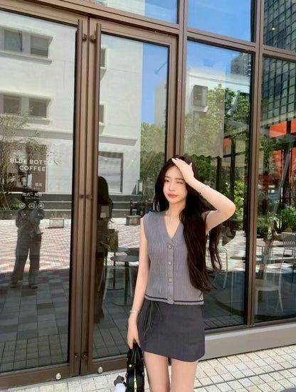 25Sep. 復刻版T.B學院針織背心/開衫 2色2版