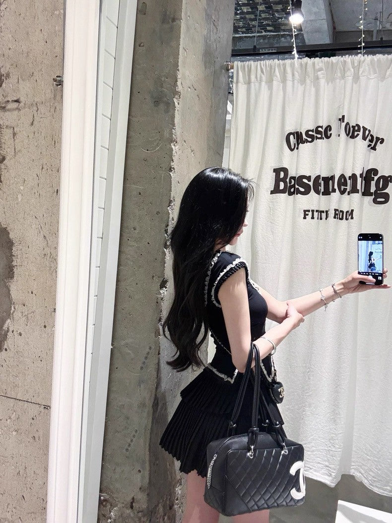 25Aug. 法式古著多層蕾絲花兩穿上衣