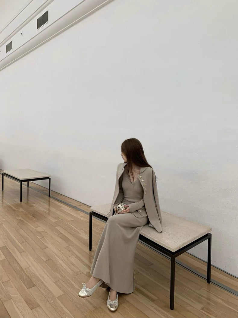 26Jan. 糯暖鬆弛感v領顯瘦羊毛打底上衣 藍/卡