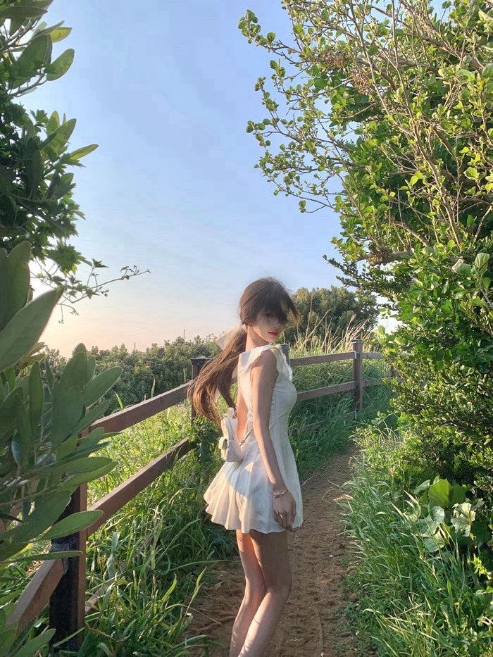 25Aug. 無盡夏萊賽爾棉氣質小白裙 白