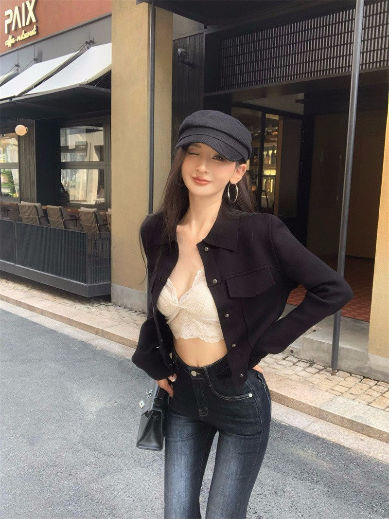 25Dec. 基礎簡約高密廓形短夾克 黑