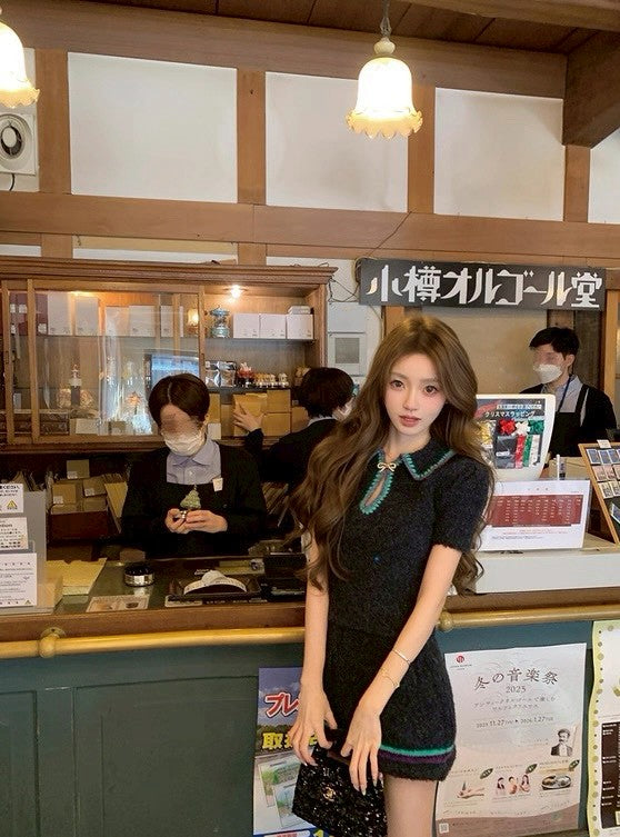 26Feb. SnowCreamy高允真同款雪芙針織短衫套裝 藍
