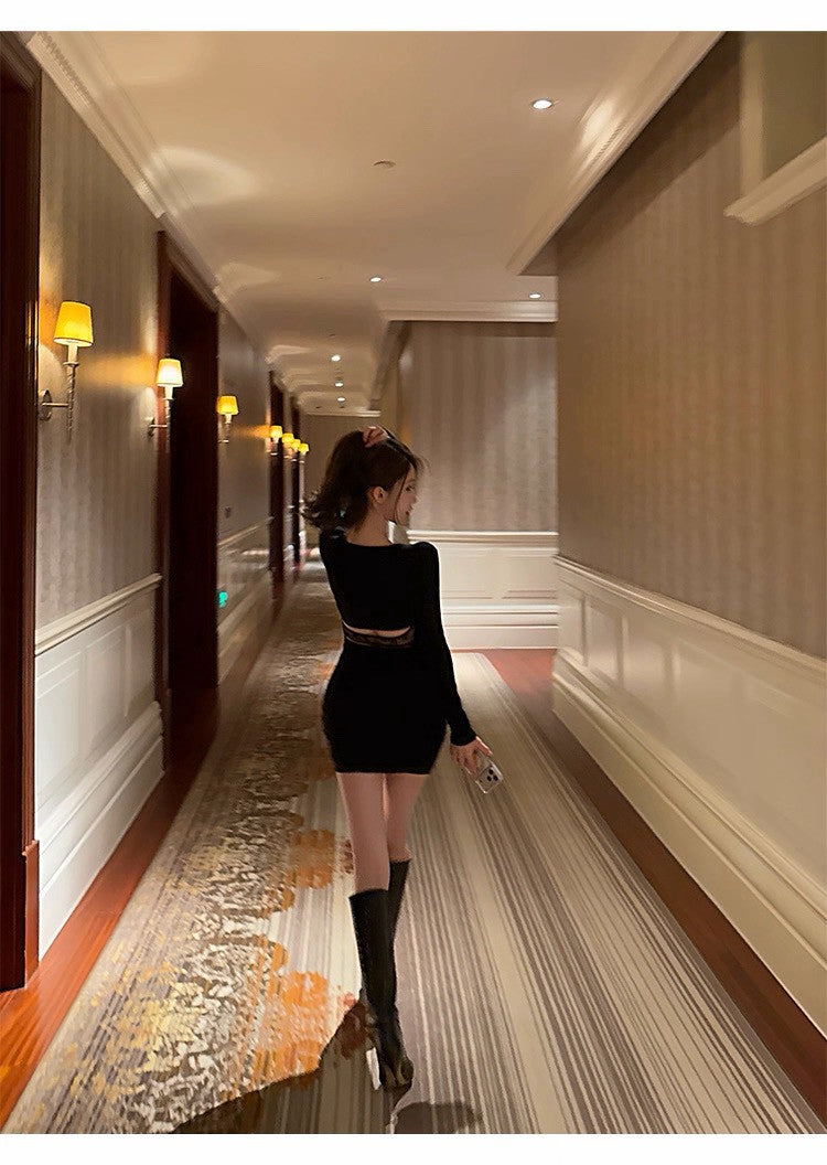 25Dec. 本期主打建模身材性感後縷空上衣/連身裙 黑