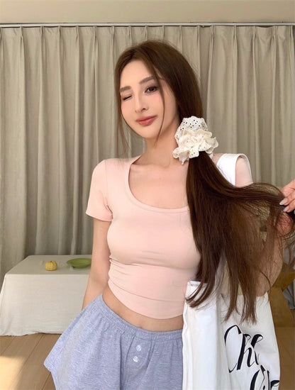 Jun. (加購商品不單售）嗲感居家休閒顯瘦上衣 粉色