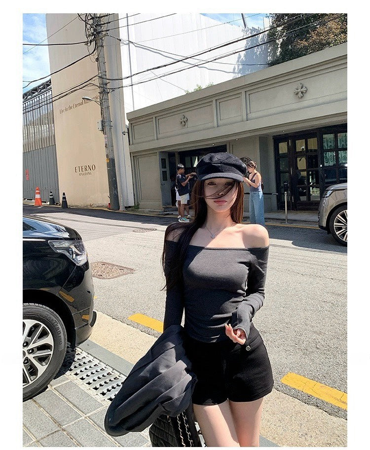 25Nov. 美肩擔當 修身純色百搭上衣3色