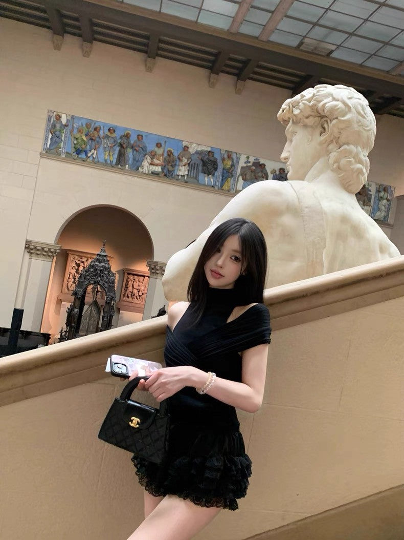 25Aug. 俏皮甜美蛋糕蕾絲短褲 白/黑