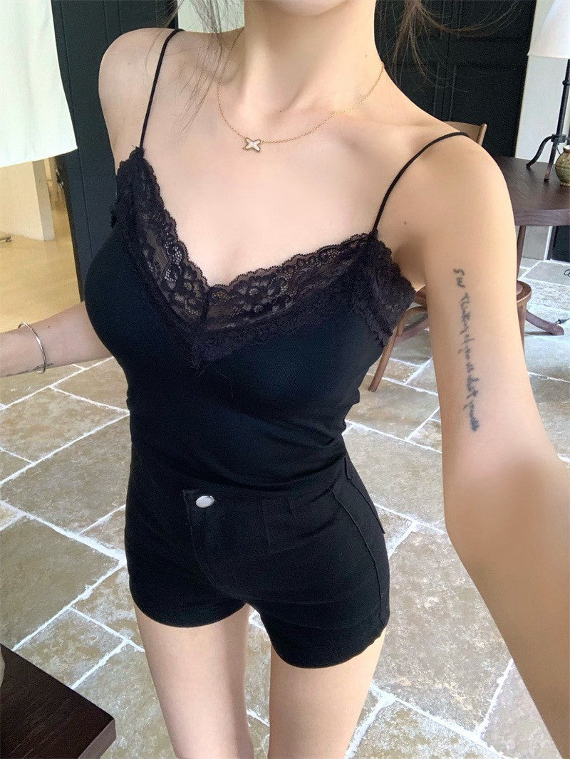 26Apr. V領彈力收腰柔軟上衣 白/黑