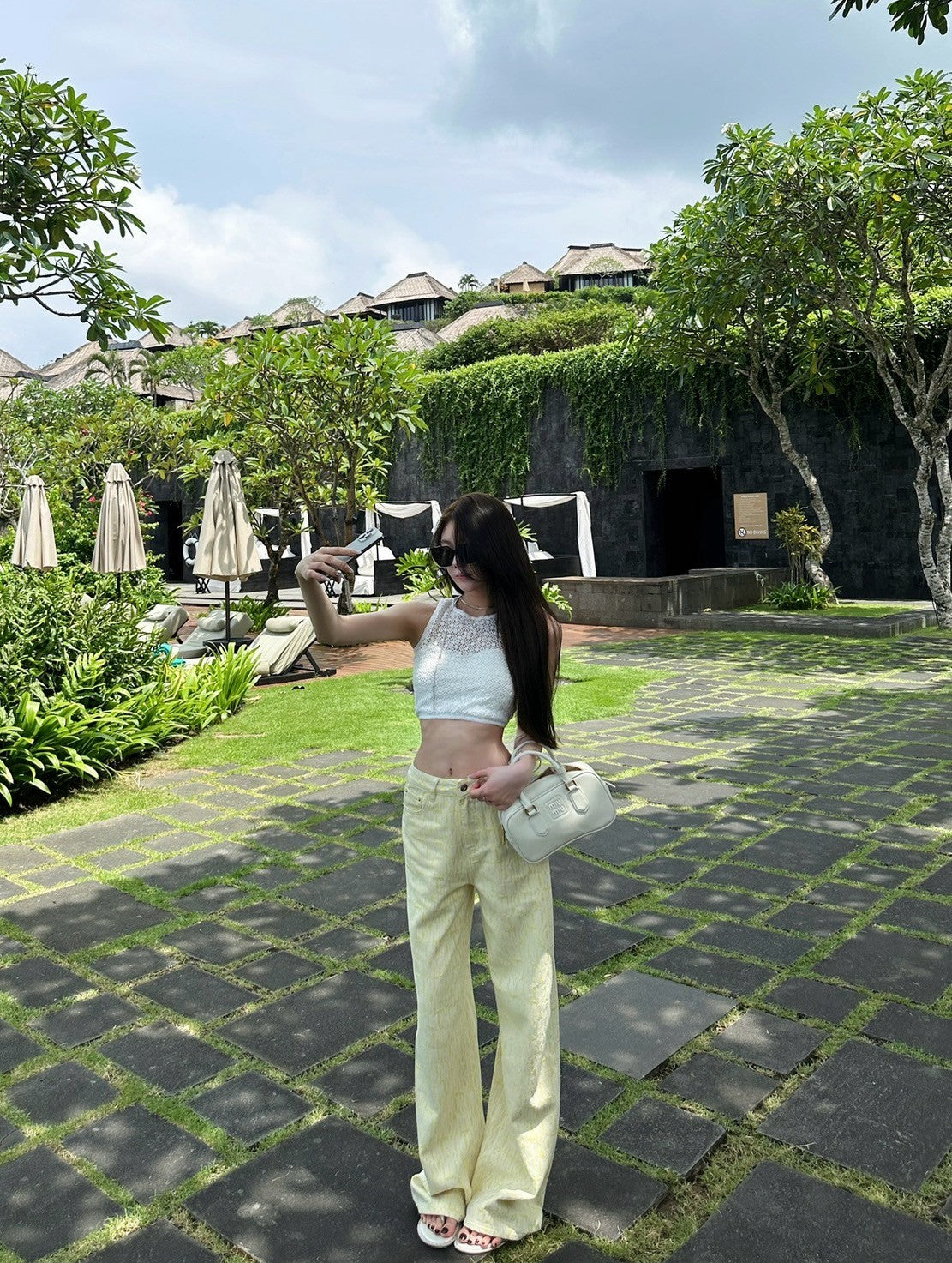 Apr. 起司夾心 時髦D1or印花直筒休閒褲