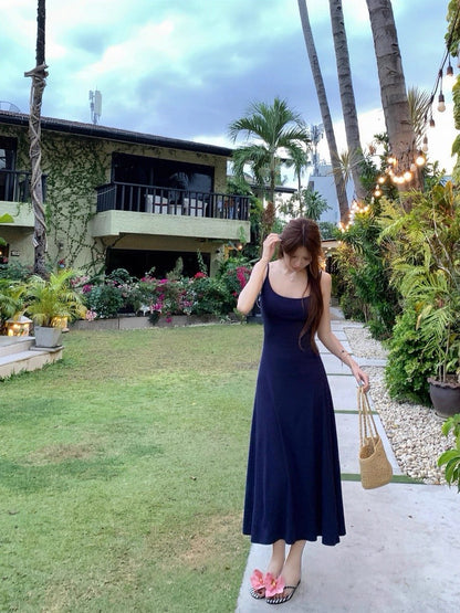 25Aug. 茉夏skims露背細肩連身裙 藍/灰