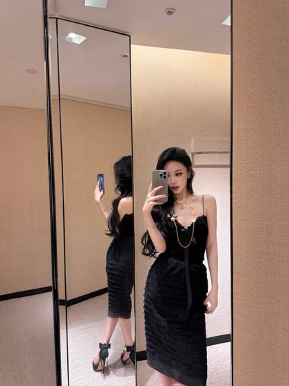 25Sep. Valentin*蕾絲蝴蝶綁帶top 黑