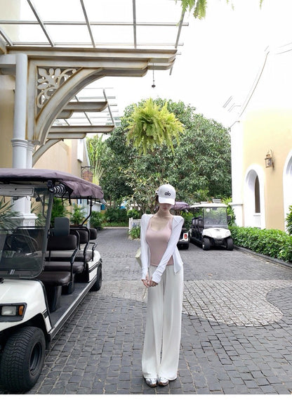 25Aug. 美式居家休閒涼感面膜褲 白