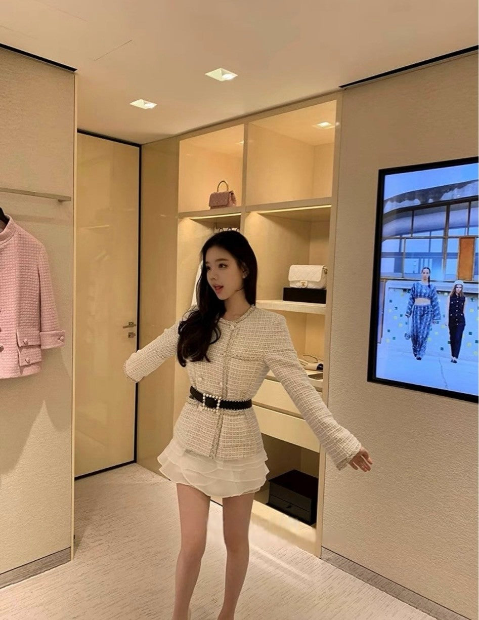 Apr. 浪漫多層裁切荷葉邊蛋糕裙 白