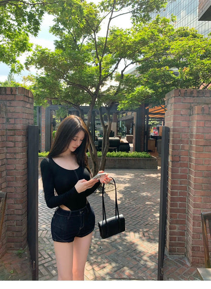 26Oct. 金珍妮 美調拉鏈連檔衣 灰卡/黑