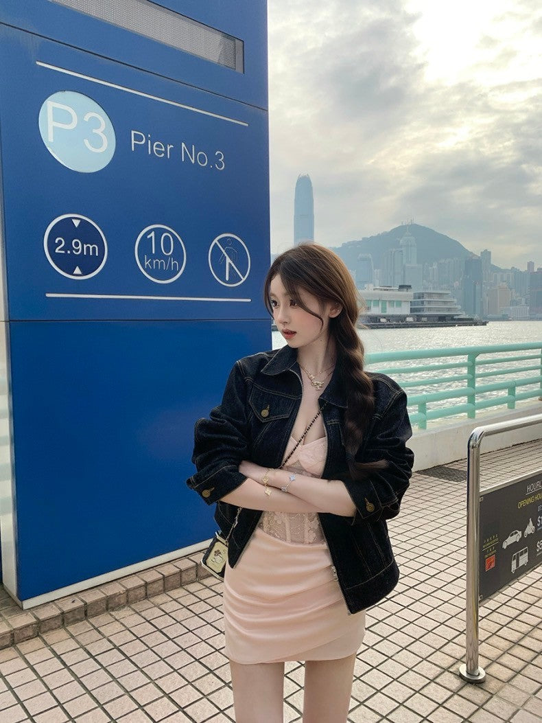 Mar. 奶香洋甘菊 魚骨美腰性感抹胸連身裙 粉