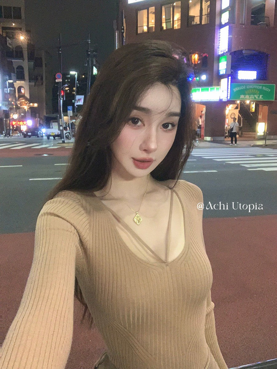 26Feb. 純欲姐姐性感坑條針織上衣 3色