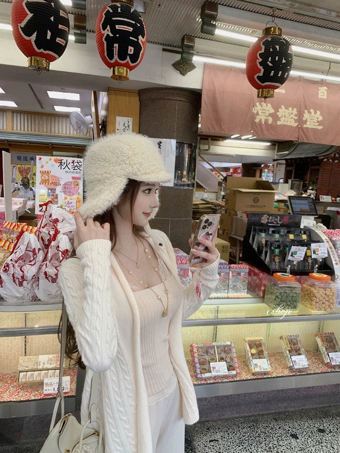 25Nov. 針織Sofe哲學百搭麻花針織開衫 杏