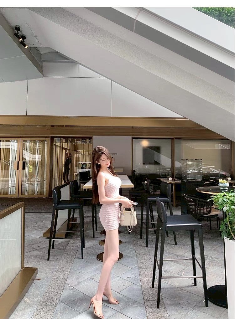 May. 夢幻泡泡粉 針織肌理紋背心半身裙套裝