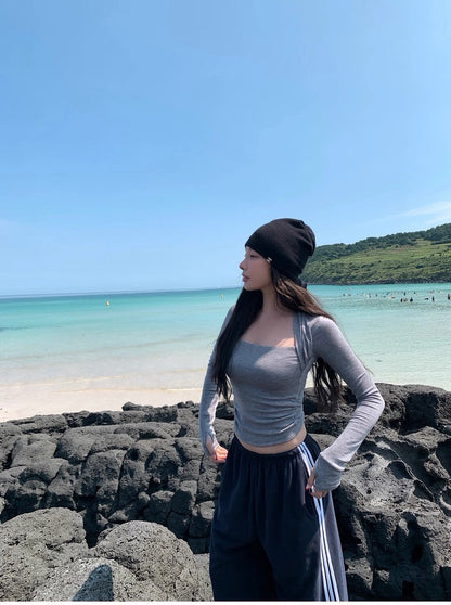 26Feb. Like 金珍妮掐腰坎肩修身上衣4色 湖藍/灰