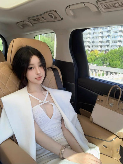 26Jan. 高級感慵懶百搭連帽羊毛大衣 黑/白